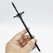 Alloy Flow Su Sword Hairpin Ancient Costume Headwear Hairpin Electroplating Pendant Sword, Black, size 1(ST1136817)