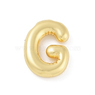 Rack Plating Brass Pendants, Long-Lasting Plated, Lead Free & Cadmium Free, Real 18K Gold Plated, Letter G, 18x13x4mm, Hole: 1.8mm(KK-A224-01G-G)