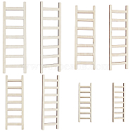 60Pcs 4 Style Miniature Unfinished Wood Ladder, for Kid Painting Craft, Dollhouse Accessories, Bisque, 59.5~150x19.5~48x2mm(FIND-FH0004-96)
