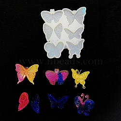 DIY Silicone Molds, Resin Casting Molds, for UV Resin, Epoxy Resin Craft Making, Butterfly, 101x82x7.5mm, Inner Diameter: 13~19x26~37mm(DIY-G110-01C)