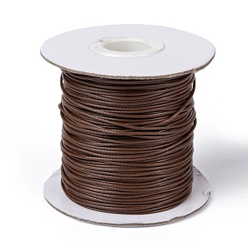 Korean Waxed Polyester Cord, Saddle Brown, 1mm, about 85yards/roll