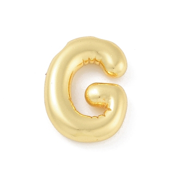 Rack Plating Brass Pendants, Long-Lasting Plated, Lead Free & Cadmium Free, Real 18K Gold Plated, Letter G, 18x13x4mm, Hole: 1.8mm