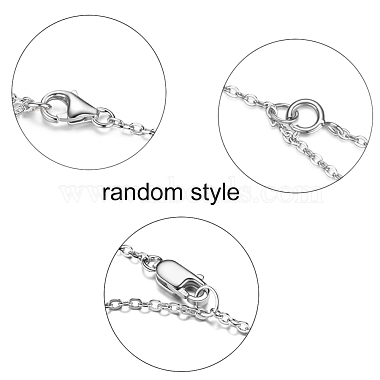 SHEGRACE 925 Sterling Silver Box Chain Necklaces(JN736B)-7