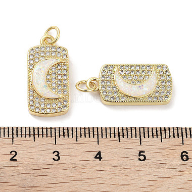 Pendentifs en laiton zircon cubique transparent(KK-L213-033G)-3