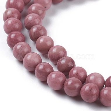 Chapelets de perles en rhodonite naturelle(G-L417-08-6mm)-3