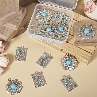 16pcs 8 styles pendentifs turquoise synthétiques(FIND-TA0002-16)-6