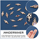 AHADERMAKER 16Pcs 8 Style Brass Pave Cubic Zirconia Connector Charms(KK-GA0001-29)-4