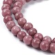 Chapelets de perles en rhodonite naturelle(G-L417-08-6mm)-3