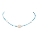 Summer Beach Sea Turtle Dyed Synthetic Turquoise & Glass Seed Beads Beaded Necklaces for Women(NJEW-JN05081-02)-1