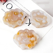Cloud Natural Cherry Blossom Agate Rose Figurines, for Home Office Desktop Decoration, 40~50x50~60mm(PW-WG46173-01)