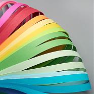 Rectangle 50 Colors Quilling Paper Strips, Mixed Color, 530x10mm, about 500strips/bag, 50color/bag(DIY-R041-10)