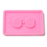 Rectangle Socket Panel Silicone Mould, Resin Casting Molds, For UV Resin, Epoxy Resin Craft Making, Flamingo, 77x121x7mm, Hole: 4mm(DIY-O015-05)