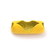 Brass Ball Chain Connectors, Yellow, 10x3.5~4mm, Hole: 3mm(KK-J276-15B-P07)