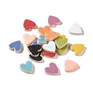 Heart Mosaic Tiles Porcelain Cabochons, for Home Decoration or DIY Crafts, Mixed Color, 23x22.5x6mm, about 240pcs/1000g(DIY-P045-10)
