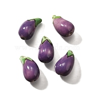 Handmade Porcelain Beads, Eggplant, Purple, 19~20x10~11mm, Hole: 1.6~1.8mm(PORC-S002-11A)