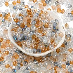 Glass Beads, Faceted, Rondelle, PeachPuff, 6x5mm, Hole: 1mm, about 2360pcs/500g(EGLA-A034-LM6mm-37)
