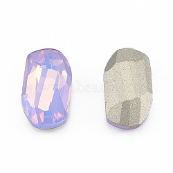 K9 Glass Rhinestone Cabochons, Pointed Back & Back Plated, Faceted, Nuggets, Violet, 14x8x4mm(MRMJ-N029-24-03)