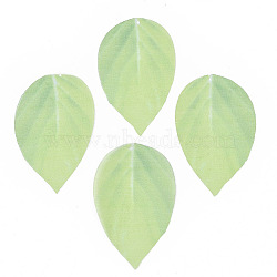 Polyester Organza Fabric Big Pendants, For DIY Jewelry Making Crafts, Leaf, Yellow Green, 50~53x30mm, Hole: 0.5mm(FIND-S322-001B-04)