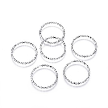 Tibetan Style Linking Rings, Circle Frames, Lead Free and Cadmium Free and Nickel Free, Platinum, 25x2mm