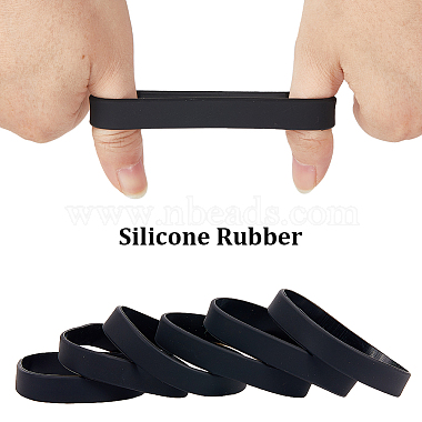 Bracelet cordon plat en silicone uni pour homme femme(BJEW-WH0016-32I)-6