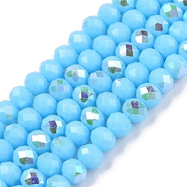 Sky Blue Rondelle Glass Beads