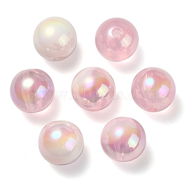 UVメッキレインボー虹色アクリルビーズ(OACR-F004-04H)-2