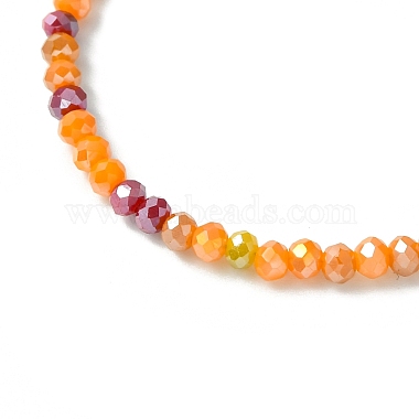 Faceted Rondelle Glass Beaded Necklace for Women(NJEW-M208-01I)-4