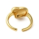 Heart Brass Open Cuff Rings for Women(RJEW-A048-14G)-3