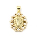 Brass with ABS Plastic Imitation Pearl Pendants(FIND-Z023-04C)-1