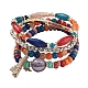 Alloy Rhinestone Cup Chain & Multi-layered Stretch Bracelets Sets(BJEW-SZ0001-012A)-1