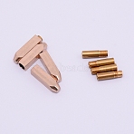 Zinc Alloy Capsule Lace Lock Buckles, DIY Sneaker Kits Metal Shoelaces lock Accessories, Rose Gold, 19x5x5mm, Hole: 4mm(AJEW-WH0129-17RG)