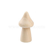 Mushroom Unfinished Wood Display Decorations, Dollhouse Miniature Ornament, for Kids DIY Painting Craft, PapayaWhip, 2.5x4.6cm(WG64201-03)