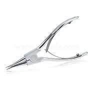 Alloy Jewelry Pliers, Round Nose Pliers, Platinum, 15.1x7.4x1.1cm(PT-WH0005-01)