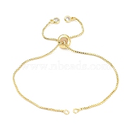 Rack Plating Brass Chain Bracelet Making, with Rhinestone, Long-Lasting Plated, Slider Bracelets Making, Cadmium Free & Lead Free, Real 18K Gold Plated, Single Chain Length: about 115~120mm(X-KK-A142-017G)