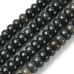 Natural Agate Beads Strands, Dyed & Heated, Rondelle, 8~8.5x5mm, Hole: 0.9mm, about 79pcs/strand, 15.75''(40cm)(G-D067-B01-01)