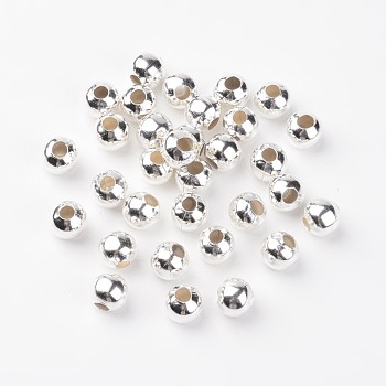 Spacer Beads, Iron, Silver, 10mm, Hole: 3~4mm