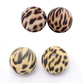 Silicone Beads, DIY Nursing Necklaces Making, Round, Sandy Brown, 12mm, Hole: 2.5mm