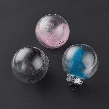 (vente de liquidation défectueuse: rayure de surface) décoration d'ornement de boule en plastique(HJEW-XCP0001-05)-2