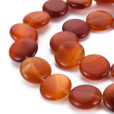 Chapelets de perles rouges en agate naturelle(G-S359-348)-3