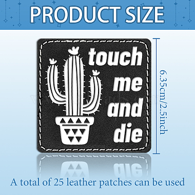 Imitation Leather Clothing Label Tags(AJEW-WH0509-003)-2