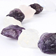 Natural Gemstone Crystal & Amethyst Quartz Rough Nuggets Bead Strands(G-E219-01)-1