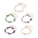 Puces de pierres précieuses naturelles et bracelet coulissant perlé pour femme(BJEW-JB08334)-1
