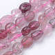 Chapelets de perles aux fraises en quartz naturel(G-Q952-15-6x8)-1