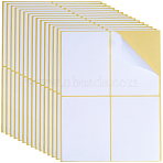15 Sheets Paper Stickers, Rectangle, Handwritten Blank Stickers, White, 205x167x0.1mm, 1set(STIC-SP0001-20C)