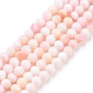 Natural Shell Beads, Faceted, Round, 3mm, Hole: 0.6mm, about 126pcs/strand, 15.16 inch(38.5cm)(SSHEL-G026-01A)