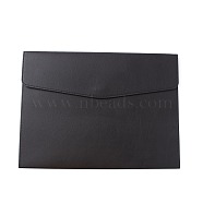 PU Imitation Leather A4 File Envelopes, Document Organizer, Office Supply, with Magnetic Closure, Rectangle, Black, 240x330x3.5mm(AJEW-WH0258-362A)