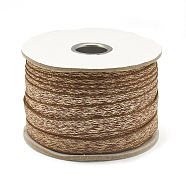 Nylon Ribbon, Imitation Snakeskin, Camel, 3/8 inch(11mm), about 50yards/roll(45.72m/roll)(SRIB-N003-03H)