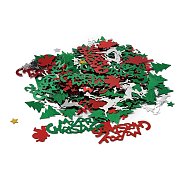Plastic Table Scatter Confetti, for Christmas Party Decorations, Christmas Reindeer/Stag/Deer & Tree & Star & Santa Claus & Word Merry Christmas, Mixed Color, 10~24x10~42x0.3~0.47mm(DIY-I042-B05)