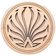 Wood Guitar Sound Hole Covers, Feedback Buffers, Hollow Out, Flat Round with Peacock Pattern, BurlyWood, 103x105x9mm(WOOD-WH0030-59)