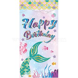 Polyester Hanging Banner Sign, Party Decoration Supplies Celebration Backdrop, Rectangle, Colorful, 180x90cm(AJEW-WH0190-040)